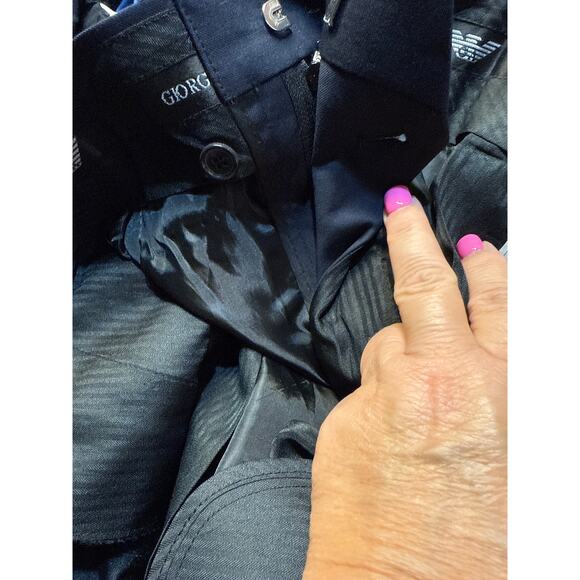 GIORGIO ARMANI TROUSER PANTS - navy size 44 X 28) - Picture 6 of 6